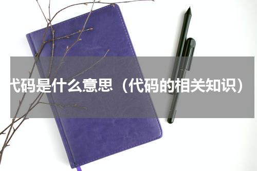 代码是什么意思（代码的相关知识）