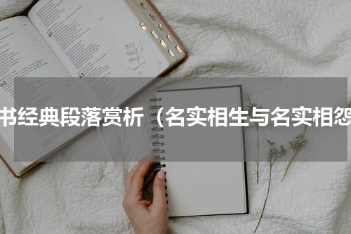 名书经典段落赏析（名实相生与名实相怨）