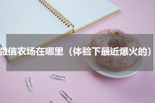 微信农场在哪里（体验下最近爆火的）