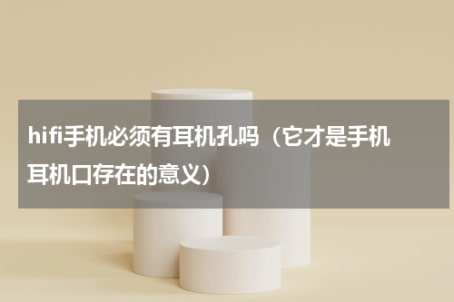 hifi手机必须有耳机孔吗（它才是手机耳机口存在的意义）