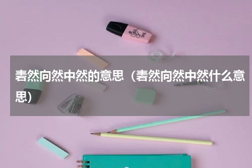 砉然向然中然的意思（砉然向然中然什么意思）
