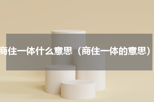 商住一体什么意思（商住一体的意思）