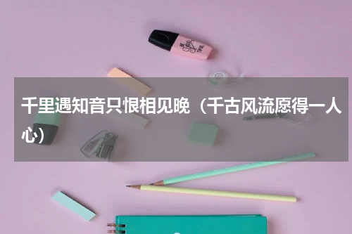 千里遇知音只恨相见晚（千古风流愿得一人心）