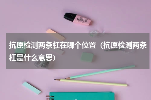 抗原检测两条杠在哪个位置（抗原检测两条杠是什么意思）