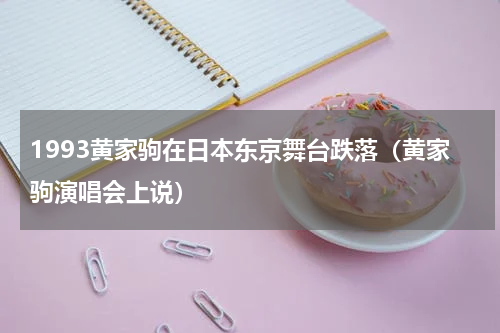 1993黄家驹在日本东京舞台跌落（黄家驹演唱会上说）