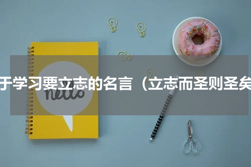 关于学习要立志的名言（立志而圣则圣矣）