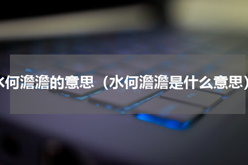 水何澹澹的意思（水何澹澹是什么意思）