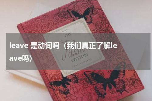 leave 是动词吗（我们真正了解leave吗）