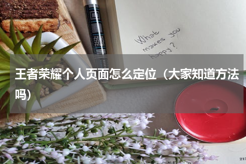 王者荣耀个人页面怎么定位（大家知道方法吗）