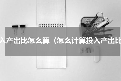投入产出比怎么算（怎么计算投入产出比）