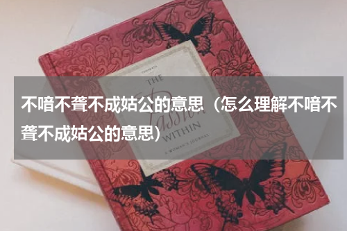 不喑不聋不成姑公的意思（怎么理解不喑不聋不成姑公的意思）