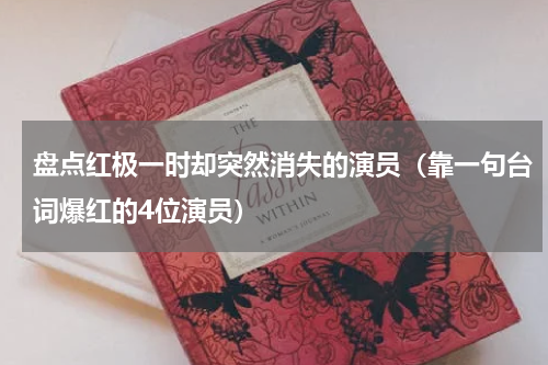 盘点红极一时却突然消失的演员（靠一句台词爆红的4位演员）