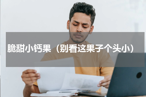 脆甜小钙果（别看这果子个头小）