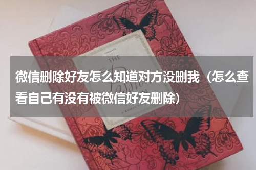 微信删除好友怎么知道对方没删我（怎么查看自己有没有被微信好友删除）