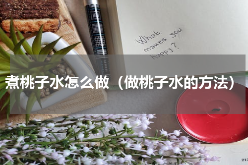 煮桃子水怎么做（做桃子水的方法）