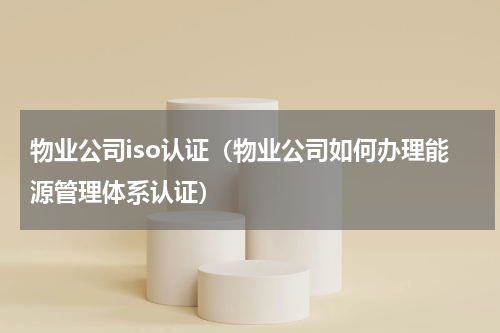 物业公司iso认证（物业公司如何办理能源管理体系认证）
