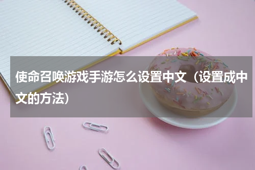 使命召唤游戏手游怎么设置中文（设置成中文的方法）