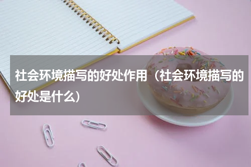社会环境描写的好处作用（社会环境描写的好处是什么）