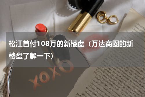松江首付108万的新楼盘（万达商圈的新楼盘了解一下）