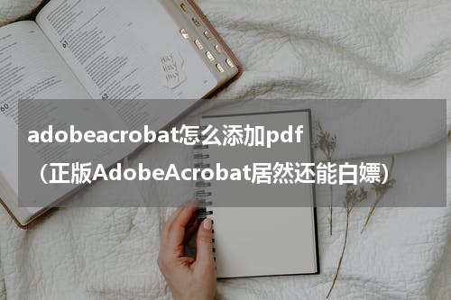 adobeacrobat怎么添加pdf（正版AdobeAcrobat居然还能白嫖）
