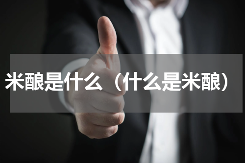 米酿是什么（什么是米酿）