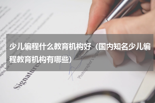 少儿编程什么教育机构好（国内知名少儿编程教育机构有哪些）