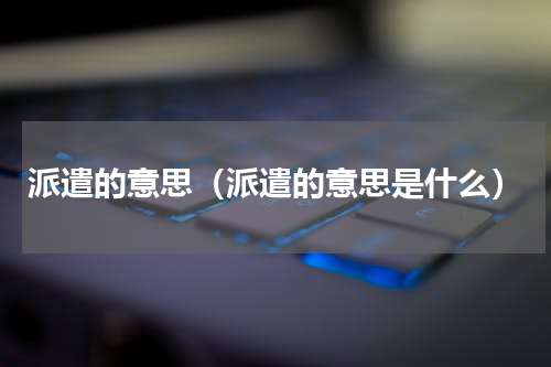 派遣的意思（派遣的意思是什么）