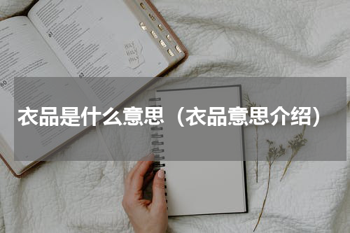 衣品是什么意思（衣品意思介绍）