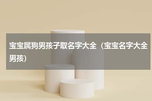 宝宝属狗男孩子取名字大全（宝宝名字大全男孩）