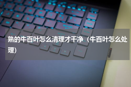 熟的牛百叶怎么清理才干净（牛百叶怎么处理）