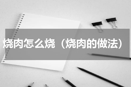烧肉怎么烧（烧肉的做法）