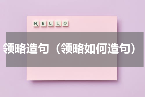 领略造句（领略如何造句）