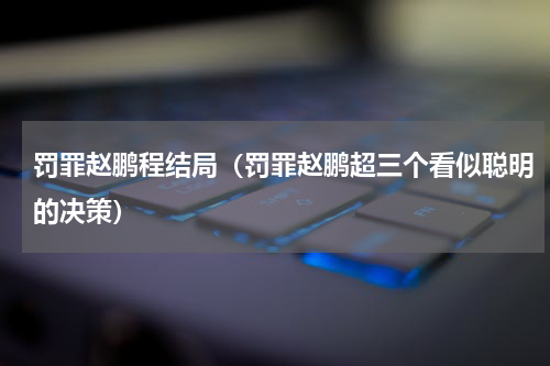 罚罪赵鹏程结局（罚罪赵鹏超三个看似聪明的决策）
