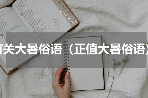 有关大暑俗语（正值大暑俗语）