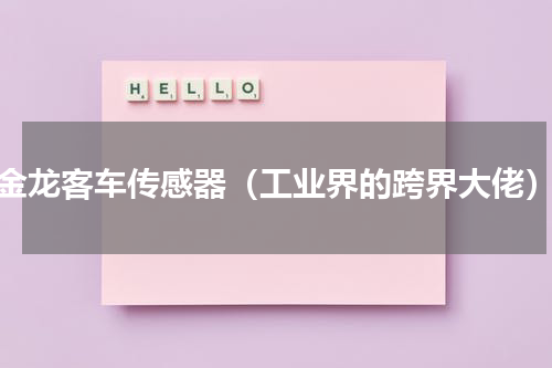 金龙客车传感器（工业界的跨界大佬）
