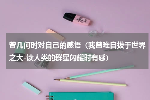 曾几何时对自己的感悟（我曾难自拔于世界之大-读人类的群星闪耀时有感）