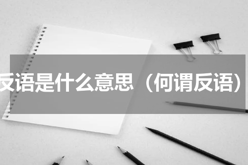 反语是什么意思（何谓反语）