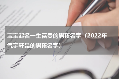 宝宝起名一生富贵的男孩名字（2022年气宇轩昂的男孩名字）