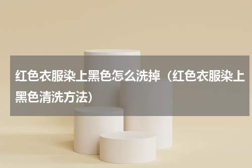 红色衣服染上黑色怎么洗掉（红色衣服染上黑色清洗方法）