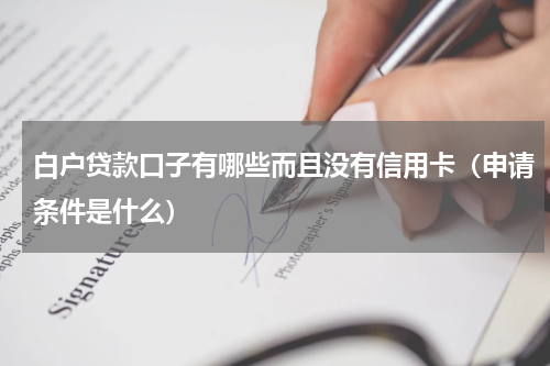白户贷款口子有哪些而且没有信用卡（申请条件是什么）