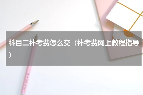 科目二补考费怎么交（补考费网上教程指导）