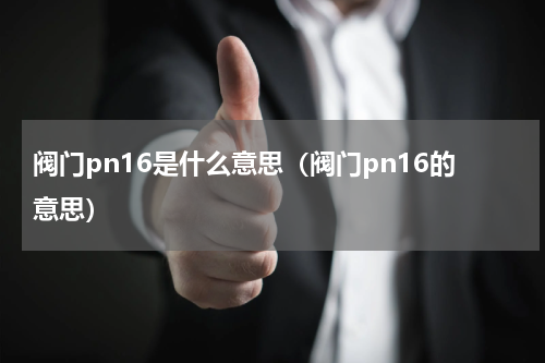 阀门pn16是什么意思（阀门pn16的意思）