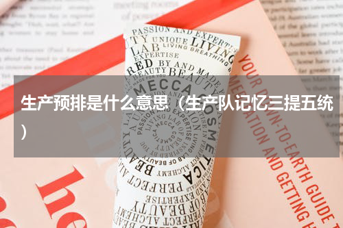 生产预排是什么意思（生产队记忆三提五统）