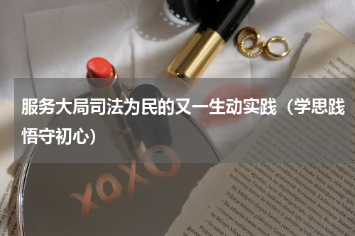 服务大局司法为民的又一生动实践（学思践悟守初心）