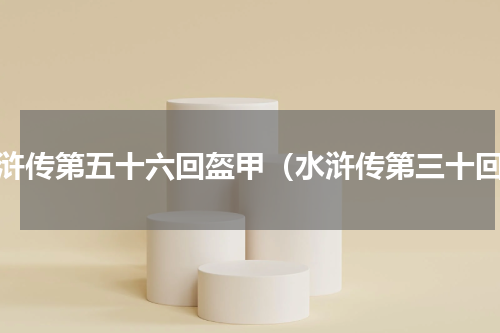 水浒传第五十六回盔甲（水浒传第三十回）