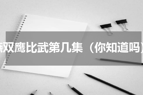燕双鹰比武第几集（你知道吗）