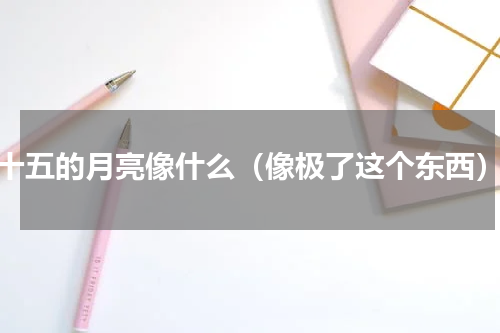 十五的月亮像什么（像极了这个东西）