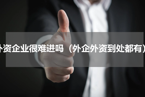 外资企业很难进吗（外企外资到处都有）