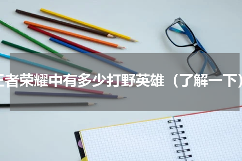 王者荣耀中有多少打野英雄（了解一下）