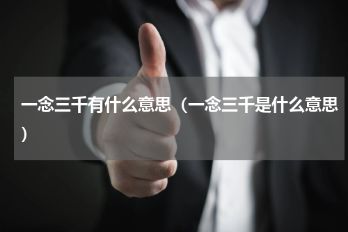 一念三千有什么意思（一念三千是什么意思）